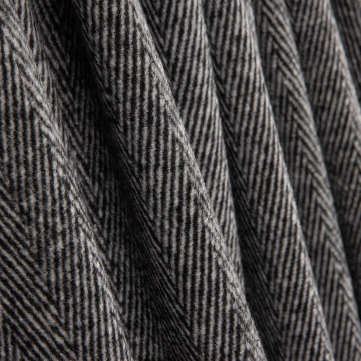 Loden aus Wolle mit Fischgrat-Muster in Grau und Schwarz - Ribes y Casals