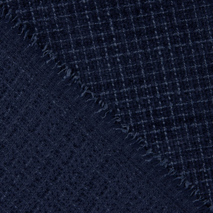 Marineblauer Woll-Tweed - Ribes y Casals