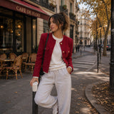 Roter Woll-Tweed - Ribes y Casals
