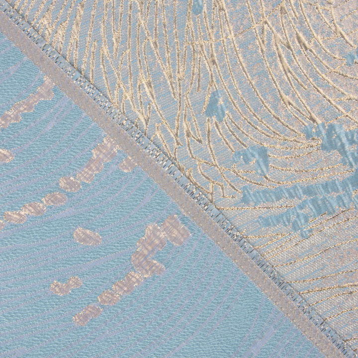 Jacquard-Muster „Vortice“ in Himmelblau und Elfenbein - Ribes y Casals