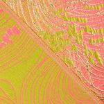 Jacquard „Fantasía Vórtice“ in Fuchsia und Limette - Ribes y Casals