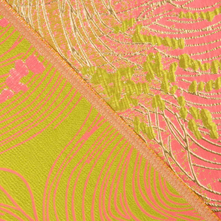 Jacquard „Fantasía Vórtice“ in Fuchsia und Limette - Ribes y Casals