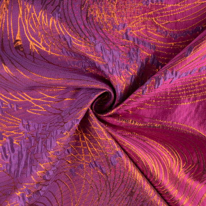 Jacquard-Muster „Vortice“ in Lila und Orange - Ribes y Casals