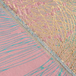 Jacquard-Muster „Vortice“ in Türkis und Rosa - Ribes y Casals