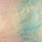 Jacquard-Muster „Vortice“ in Türkis und Rosa - Ribes y Casals