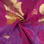 Jacquard-Muster mit Blütenblättern in Fuchsia und Lila - Ribes y Casals