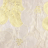 Jacquard-Muster „Blütenblätter“ in Elfenbein und Gold - Ribes y Casals