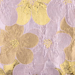 Jacquard-Muster mit malvenfarbenen und goldenen Blütenblättern - Ribes y Casals