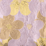 Jacquard-Muster mit malvenfarbenen und goldenen Blütenblättern - Ribes y Casals