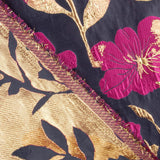 Fantasie-Brokat in Blau, Fuchsia und Gold - Ribes y Casals