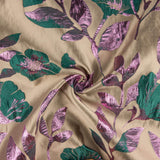 Fantasie-Brokat in Magnolia, Taupe, Grün und Rosa - Ribes y Casals