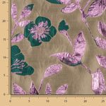 Fantasie-Brokat in Magnolia, Taupe, Grün und Rosa - Ribes y Casals
