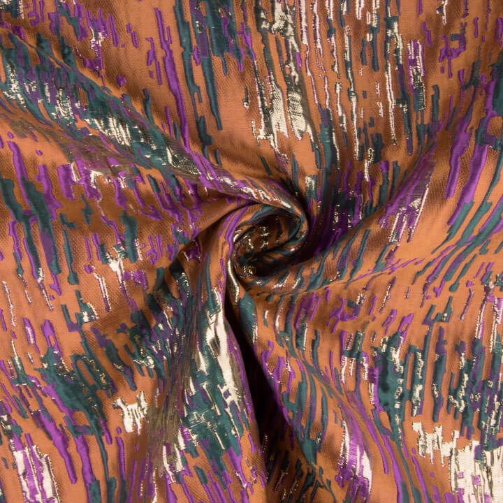 Jacquard „Fantasía Destellos“ Terrakotta, mehrfarbig - Ribes y Casals