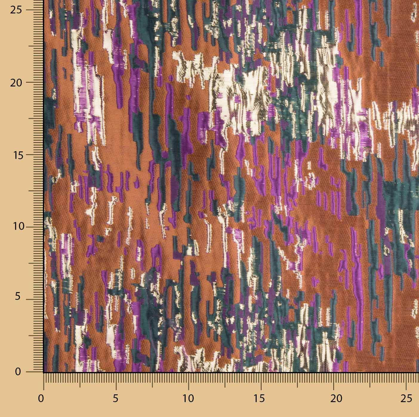Jacquard „Fantasía Destellos“ Terrakotta, mehrfarbig - Ribes y Casals