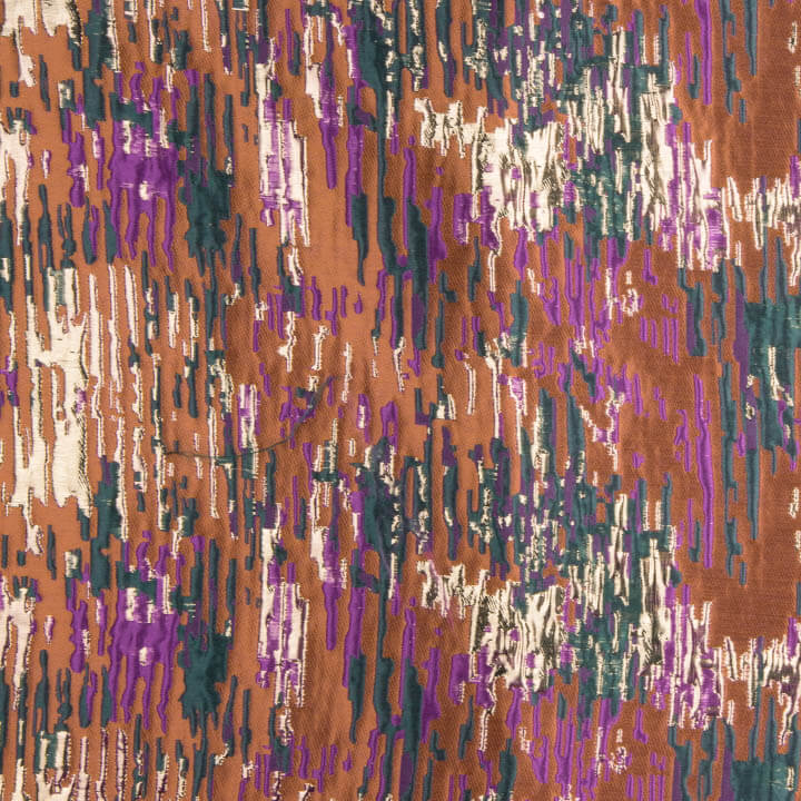 Jacquard „Fantasía Destellos“ Terrakotta, mehrfarbig - Ribes y Casals
