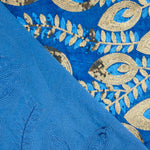 Blaue Dahlia – mit Pailletten bestickter Samt - Ribes y Casals