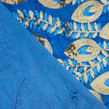 Blaue Dahlia – mit Pailletten bestickter Samt - Ribes y Casals