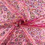 Stretch-Tüll „Fucsia Fantasía“ mit Prisma-Pailletten - Ribes y Casals