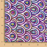 Elastischer, violetter Stretch-Tüll mit Prisma-Pailletten - Ribes y Casals