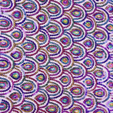 Elastischer, violetter Stretch-Tüll mit Prisma-Pailletten - Ribes y Casals