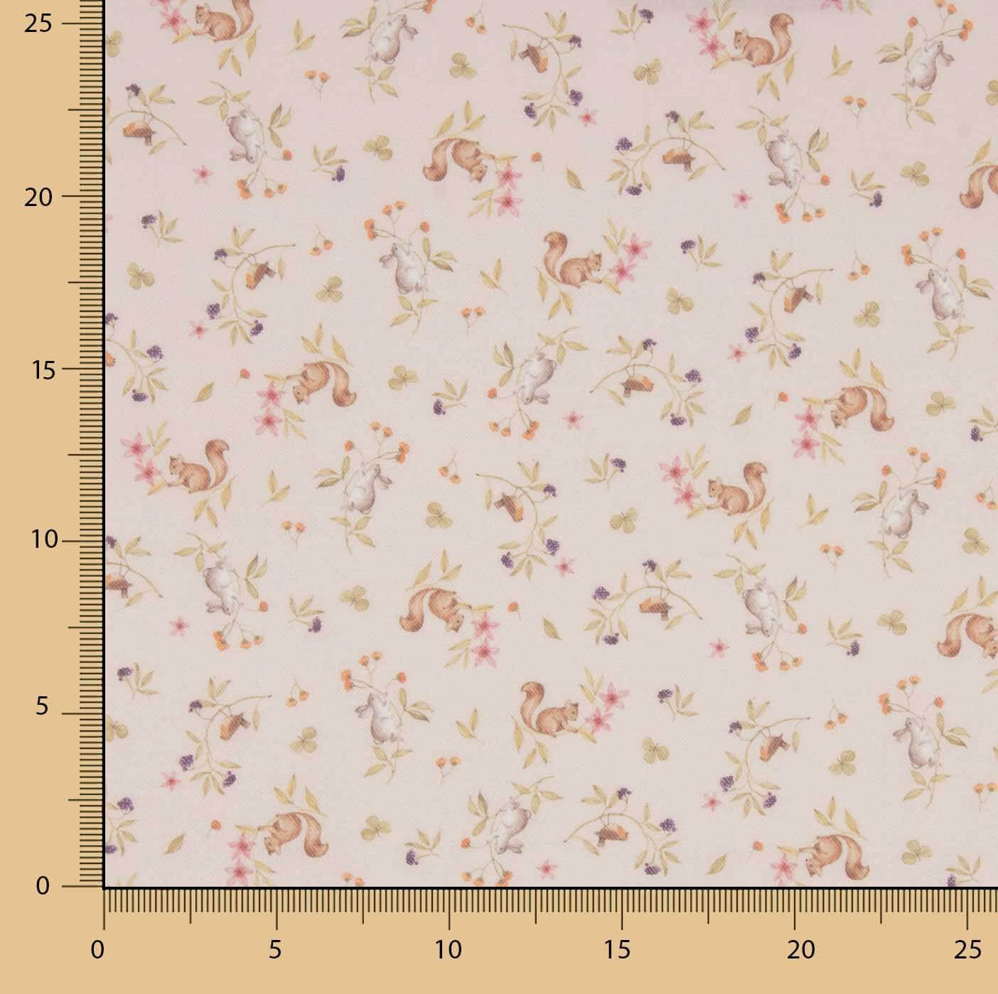 Viyela bedruckt mit Wildtier-Print in Rosa - Ribes y Casals