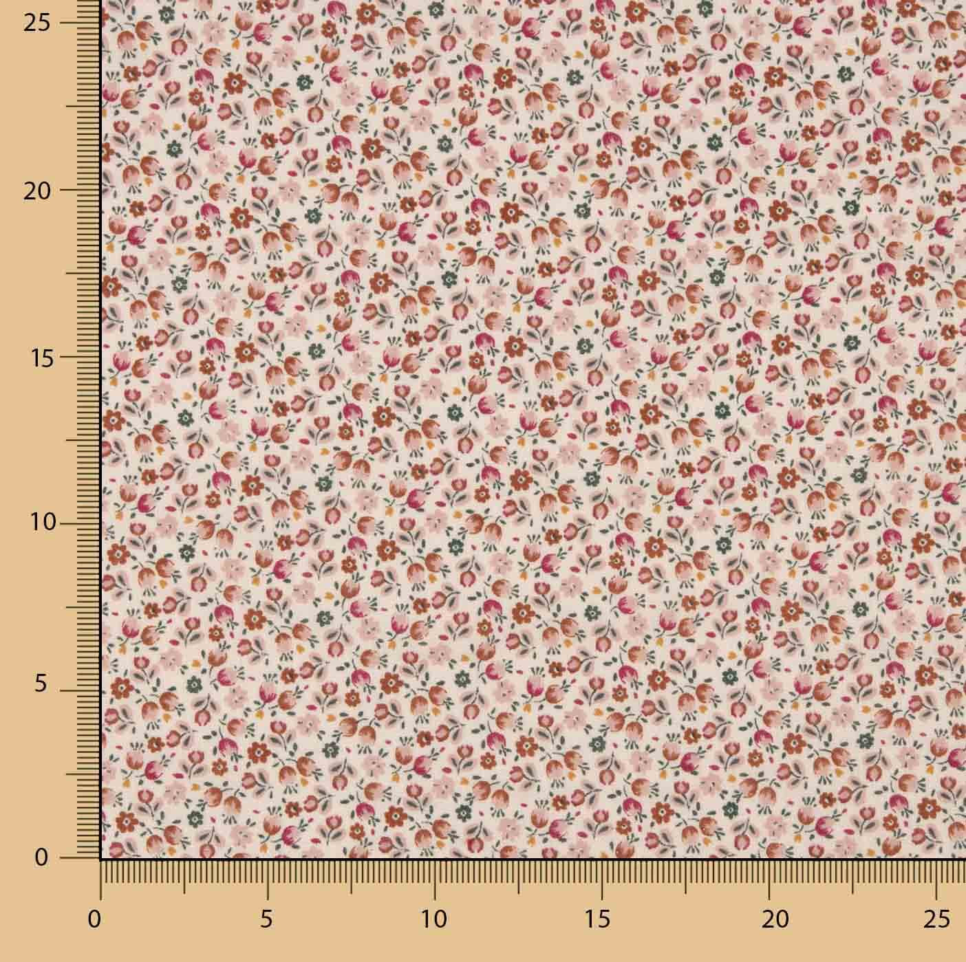 Double Gauze mit rosa Liberty-Blumenmuster - Ribes y Casals