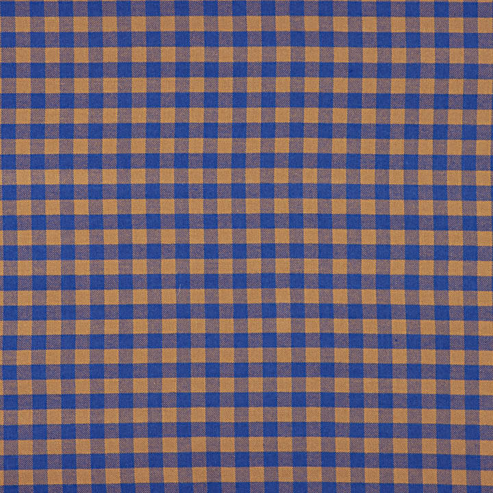 Baumwollstoff-Flanellhemd mit blau-braunem Karomuster - Ribes y Casals
