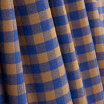 Baumwollstoff-Flanellhemd mit blau-braunem Karomuster - Ribes y Casals