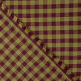 Baumwollstoff mit dunkelroten und grünen Karos - Ribes y Casals