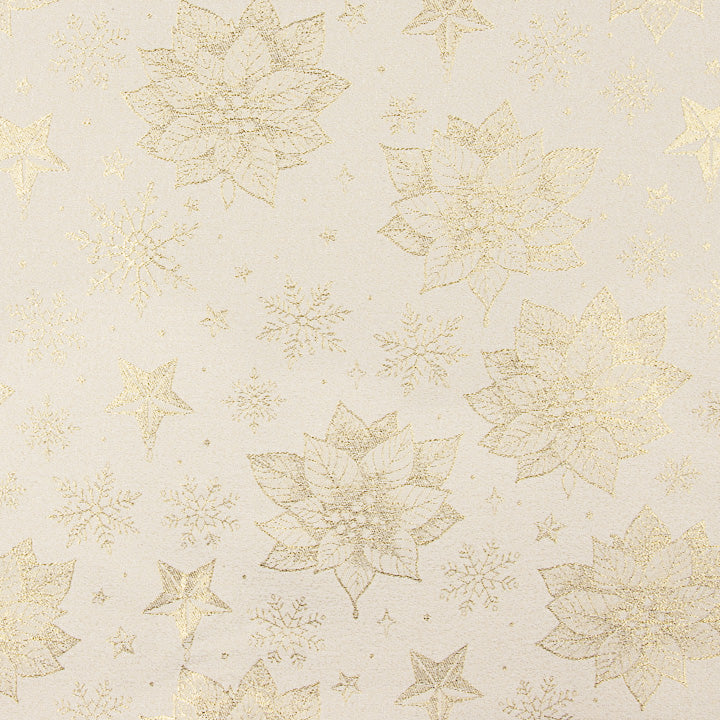 Jacquard-Canvas mit Gold-Lurex und Blumenmuster mit Passionsblumen - Ribes y Casals