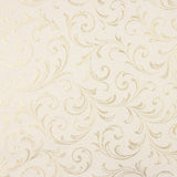 Jacquard-Canvas mit Gold-Lurex und ornamentalen Zweigen - Ribes y Casals