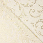 Jacquard-Canvas mit Gold-Lurex und ornamentalen Zweigen - Ribes y Casals