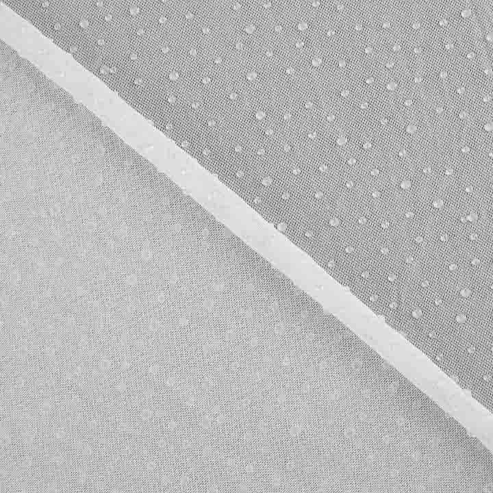 Weißer, Stretch-Tüll mit Wassertropfen-Effekt - Ribes y Casals