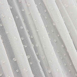 Weißer, Stretch-Tüll mit Wassertropfen-Effekt - Ribes y Casals