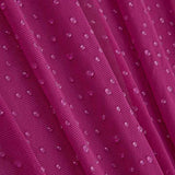 Stretch-Tüll in Fuchsia mit Wassertropfen-Effekt - Ribes y Casals