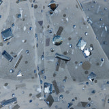 Luxuriöses blaues Tüllkleid mit farblich abgestimmten Strasssteinen - Ribes y Casals