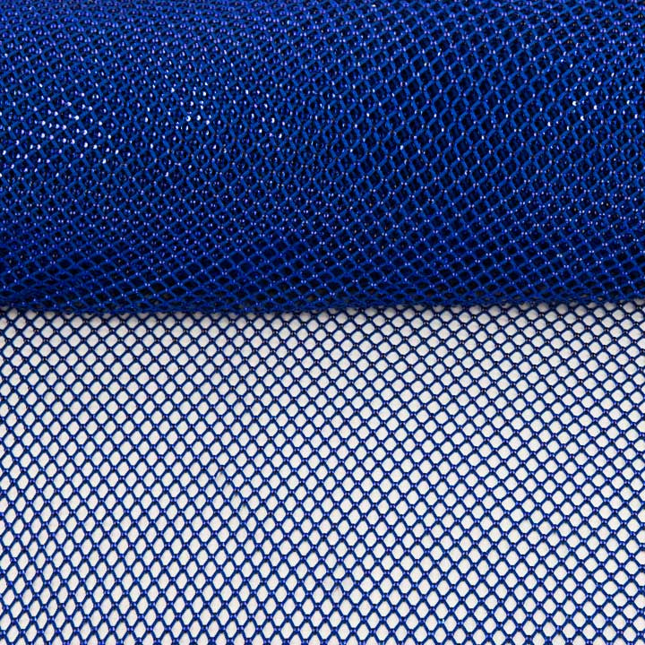 Blauer Netzstoff mit glänzenden Strasssteinen - Ribes y Casals