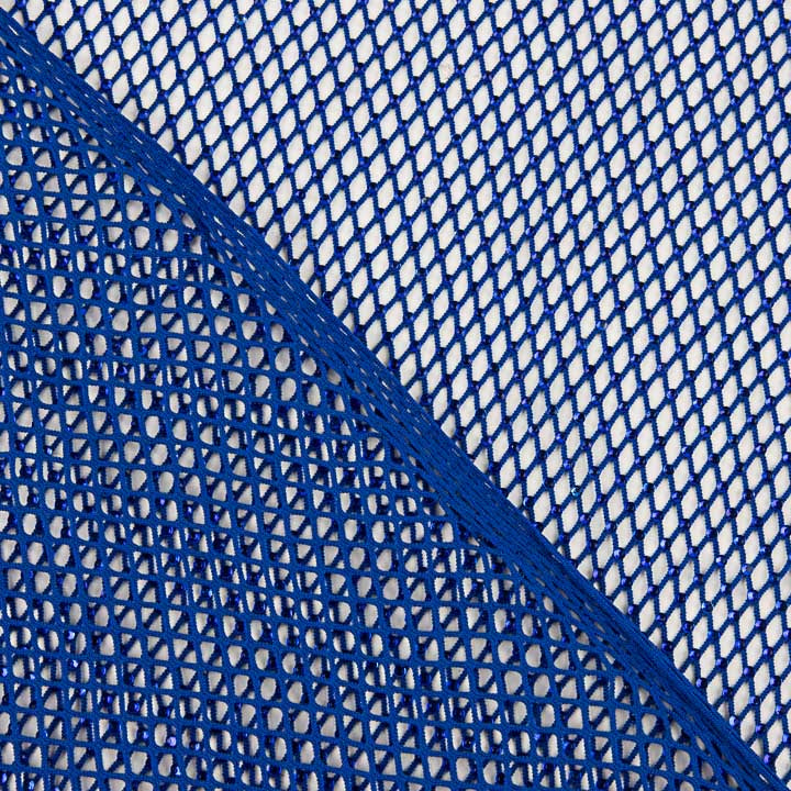 Blauer Netzstoff mit glänzenden Strasssteinen - Ribes y Casals