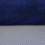 Marineblauer Netzstoff mit glänzenden blauen Strasssteinen - Ribes y Casals