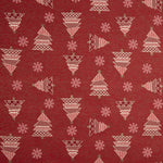 Canvas-Stoff „Weihnachten – Tannenbäume in Rot mit Lurex“ - Ribes y Casals
