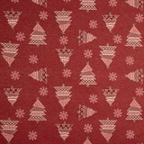 Canvas-Stoff „Weihnachten – Tannenbäume in Rot mit Lurex“ - Ribes y Casals