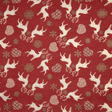 Jacquard-Canvas „Nordische Weihnachten“ in Rot mit Lurex - Ribes y Casals
