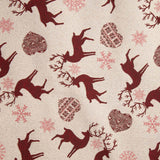 Jacquard-Canvas „Nordische Weihnachten“ in Rot mit Lurex - Ribes y Casals
