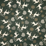 Canvas-Jacquard „Nordische Weihnachten“ in Grün mit Lurex - Ribes y Casals