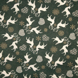 Canvas-Jacquard „Nordische Weihnachten“ in Grün mit Lurex - Ribes y Casals