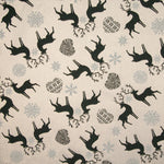 Canvas-Jacquard „Nordische Weihnachten“ in Grün mit Lurex - Ribes y Casals
