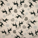 Canvas-Jacquard „Nordische Weihnachten“ in Grün mit Lurex - Ribes y Casals