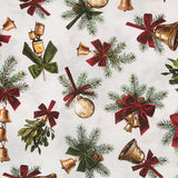 Bedrucktes Canvas mit Weihnachtsmustern und Weihnachtsglocken - Ribes y Casals