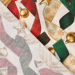 Bedrucktes Canvas mit Weihnachtsmustern und Bändern - Ribes y Casals