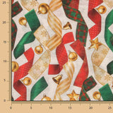 Bedrucktes Canvas mit Weihnachtsmustern und Bändern - Ribes y Casals